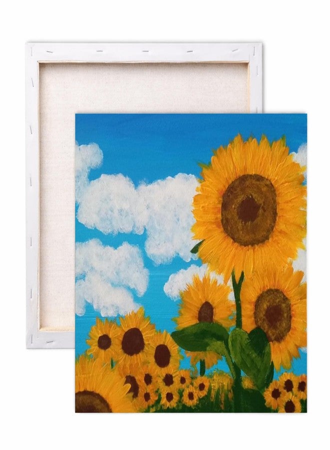 CRAFT MATE CRAFTMATE DIY Framed Paint by Numbers Canvas Art and Craft Kit for Adults and Kids | Shining Sunflowers Sky | 8 x 8 inch - Image 1