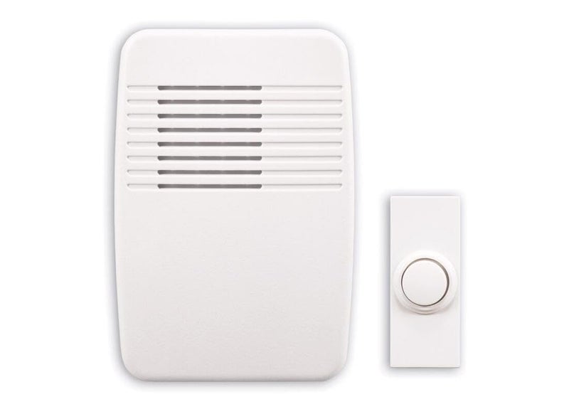 Heath Zenith Heath/Zenith SL-7366-02 Wireless Plug-In Door Chime Kit with Molded Plastic Cover, White - Image 1