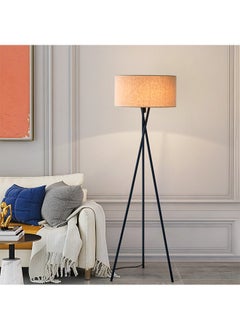 Bukela Floor Lamps Modern Floor Lamp Wrought Iron Tripod Fabric Lighting Decoration Standing Lamp Foot Switch Black 142x42x21 cm 220 V  - Image 3