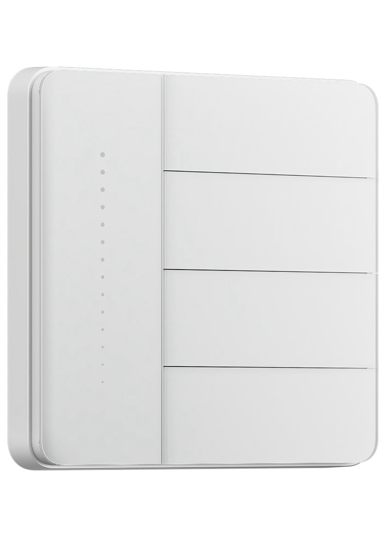 Aqara - Smart Wall Light Switch Z1 Pro Quadruple Rocker,Apple Siri and Google Smart Home Support,Matter and Zigbee 3.0,Support Neutral and Non-Neutral,White - Image 1
