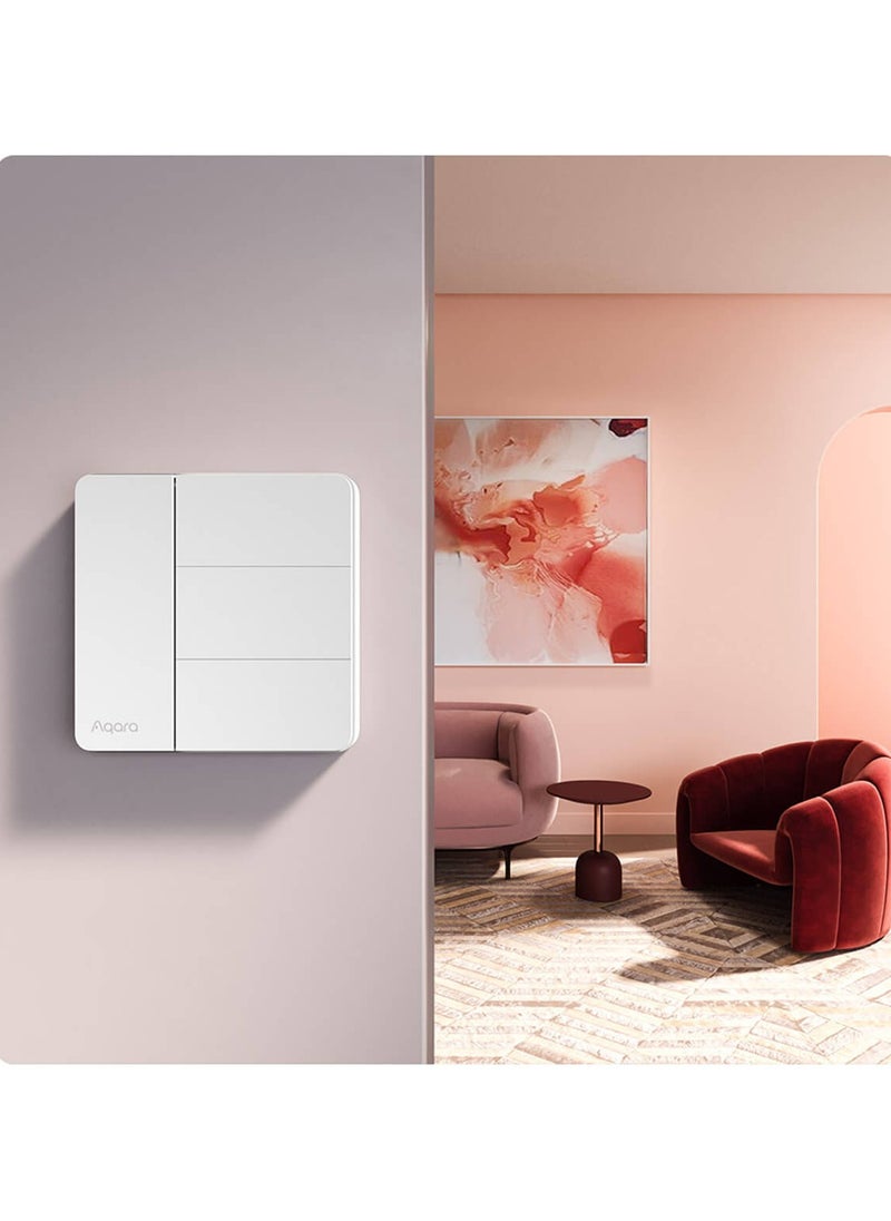 Aqara - Smart Wall Light Switch Z1 Pro Quadruple Rocker,Apple Siri and Google Smart Home Support,Matter and Zigbee 3.0,Support Neutral and Non-Neutral,White - Image 1