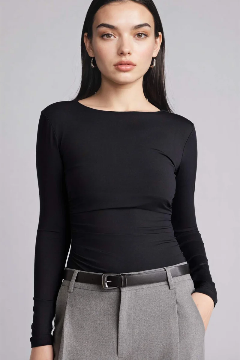DeFacto Slim Fit Crew Neck Long Sleeve T-Shirt