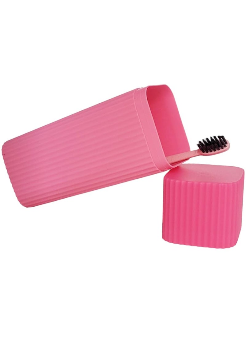 Prostuff.in Prostuffin Store Portable Stripe Design Toothbrush Tongue Cleaner Holder Case Traveling Outdoor Use to Storage Carry Case Storage Box Cover Organizer Multi Color1 Pcs  - Image 2