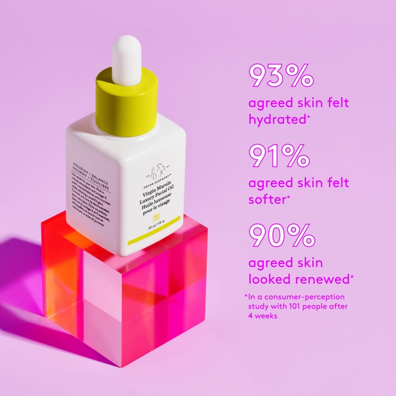Drunk Elephant Virgin Marula Luxury Facial Oil - 30 ml/1 fl oz - Face Oil - Clean Clinical Skincare - Cruelty-Free - Dermatologist-Tested - Free of Essential Oils, Silicones, and Fragrance - Image 4