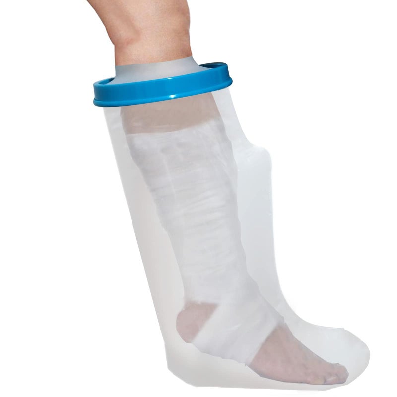 Tideshake - 100% Waterproof Leg Cast Cover for Showering, Reusable Adult Short Leg Cast Protector, Cast Covers for Shower Leg, Cast Bag for Shower, Cast Cover for Showering Foot - Image 1