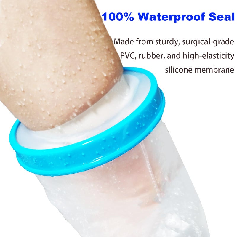 Tideshake - 100% Waterproof Leg Cast Cover for Showering, Reusable Adult Short Leg Cast Protector, Cast Covers for Shower Leg, Cast Bag for Shower, Cast Cover for Showering Foot - Image 2