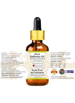 erorex Pure Safflower Oil Carthamus Tinctorius With Glass Dropper 100 Percent Natural Therapeutic Grade Cold Pressed 30Ml 1 Oz  - Image 2