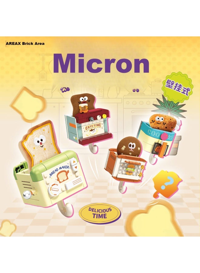 Area-x Brick Zone Building Blocks Delicious Time Wall-mounted Key Hook Blind Box Toy Assembly Gift Single Box - Image 1