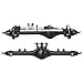 VNUHV CNC Aluminum Front Rear F10T Straight Axle Set Black Silver for 110 RC Crawler Car Axial SCX10 II VS410 Upgrade Parts Black Set - Image 4