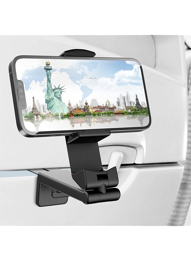 Excefore Universal Airplane In Flight Phone Mount. Handsfree Phone Holder For Desk With Multi-Directional Dual 360 Degree Rotation. Pocket Size Travel Essential Accessory For Flying - Image 3