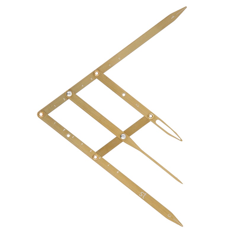 Stainless Steel Golden Ratio Eyebrow Permanent Makeup Measure Tool Gold - Image 4