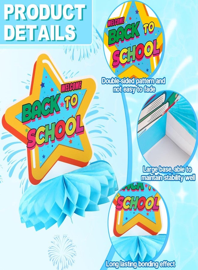 DTOFOOT 10Pcs Back to School Decorations,Welcome Back to School Honeycomb Centerpieces for Table Ready to School Table Decorations First Day of School Table Decor for School Classroom Party Favors - Image 3