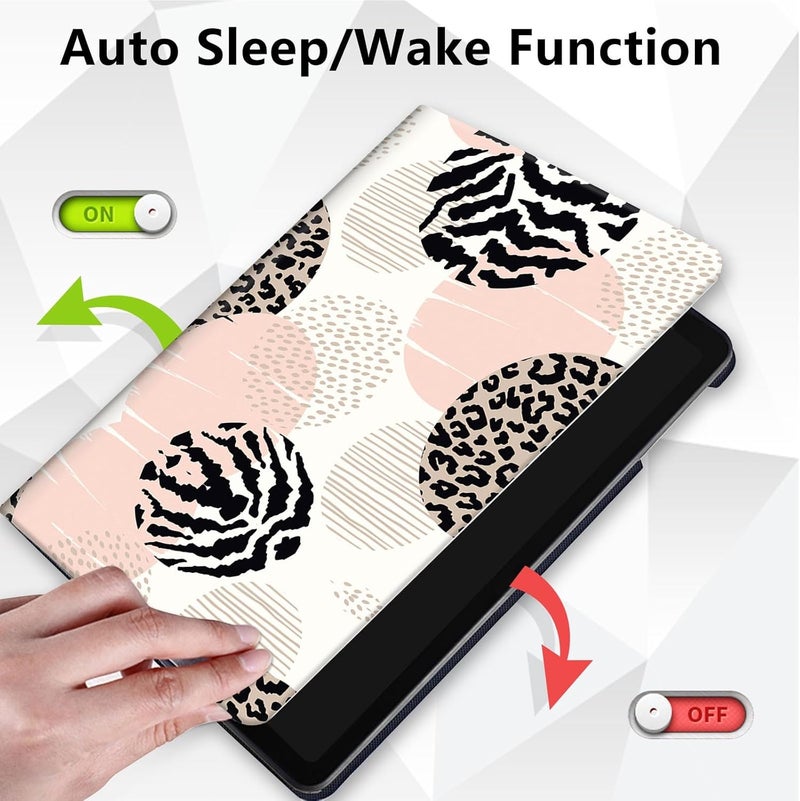 Mxfdegf Case for All-New Fire HD 8 & 8 Plus Tablet (12th /10th Gen, 2022/2020),360 Degree Rotating Stand Smart Protective Cover Case,for Amazon Fire HD 8 inch Tablets (2022/2020),Pink Leopard Print - Image 4