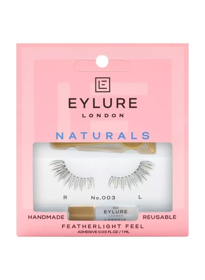 رموش صناعية قابلة لإعادة الاستخدام بخفة طبيعية رقم 003، عبوة من زوج واحد