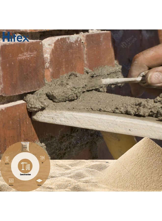 هيتكس رمل طبيعي متعدد الاستخدامات، للحرف اليدوية، والبناء، والديكور، وحشو المزهريات، والعلاج، والمشاريع المنزلية، والأرضيات، ومزيج تربة النباتات العضوية، والديكور الداخلي والخارجي | 5 كجم - Image 3