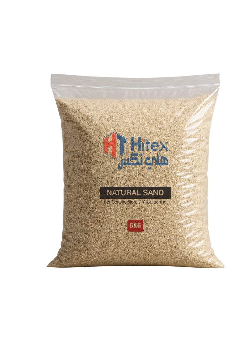 هيتكس رمل طبيعي متعدد الاستخدامات، للحرف اليدوية، والبناء، والديكور، وحشو المزهريات، والعلاج، والمشاريع المنزلية، والأرضيات، ومزيج تربة النباتات العضوية، والديكور الداخلي والخارجي | 5 كجم - Image 1
