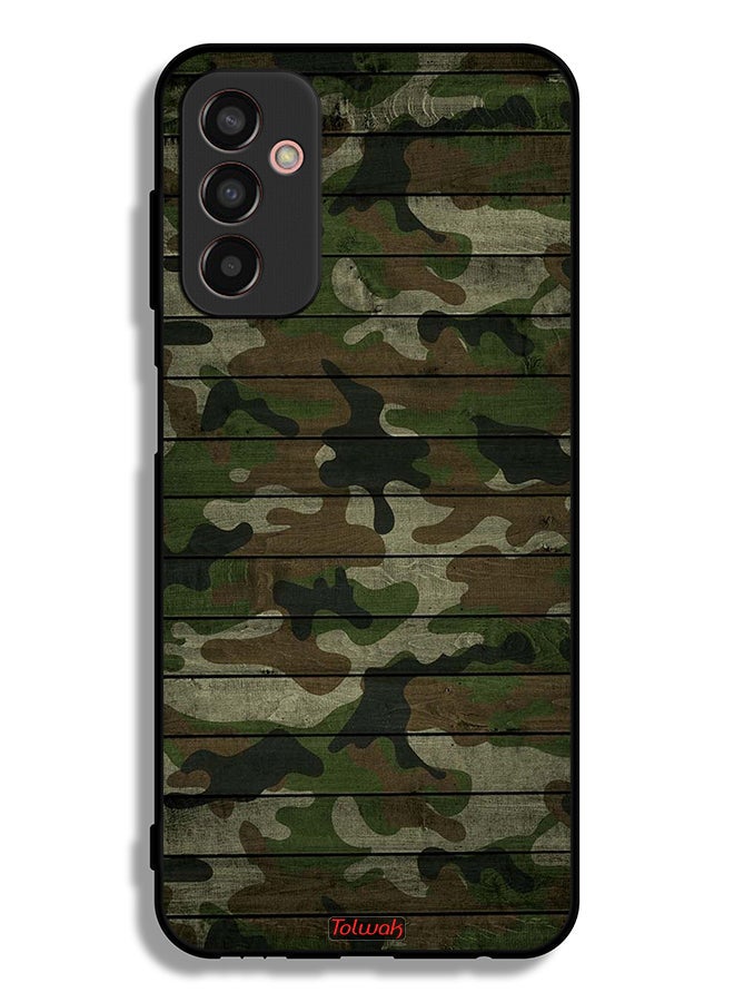 Tolwak Samsung Galaxy F13 Protective Case Cover Camouflage Wooden Pattern - Image 2
