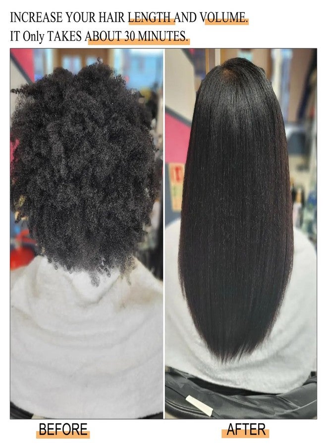 FEIPRO 18 Inch Tape in Hair Extensions Real Human Hair Light Yaki Straight Tape ins for Black Girls Women add Hair Length &Volume Invisible Seamless Skin Weft Thick Soft #Natural Black 40g 20pcs/Pack - Image 3