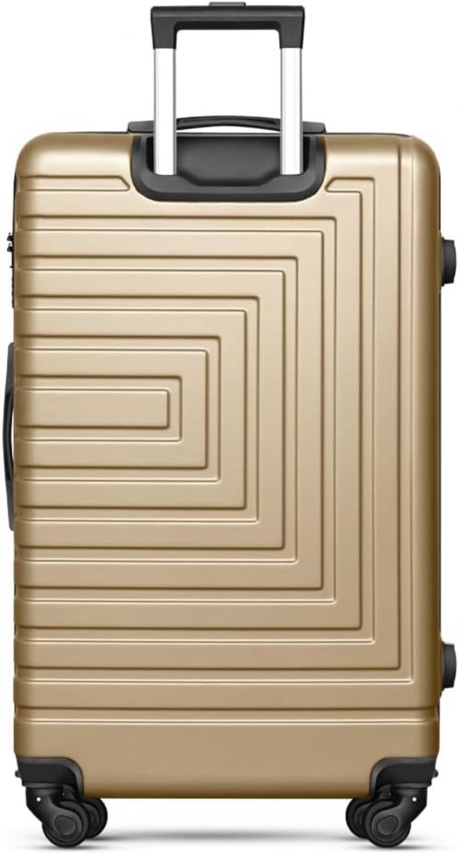 MNUK 24-Inch Check-In Travel Luggage – Medium ABS Hard Shell Suitcase with Spinner Wheels, Lightweight Trolley & Safety Lock (Rose Gold) - Image 2