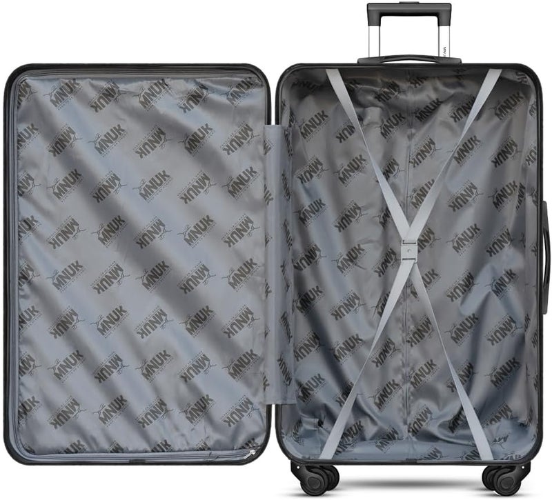 MNUK 24-Inch Check-In Travel Luggage – Medium ABS Hard Shell Suitcase with Spinner Wheels, Lightweight Trolley & Safety Lock (Rose Gold) - Image 3