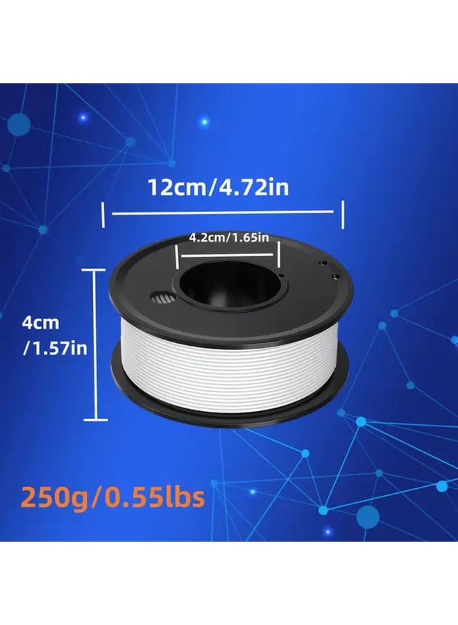 خيوط PLA رخامية 1.75 مم، 0.25 كجم لكل بكرة، لون رخامي أبيض حجري لطابعات ثلاثية الأبعاد، دقة أبعاد ± 0.03 مم، تناسب معظم طابعات FDM ثلاثية الأبعاد - Image 2