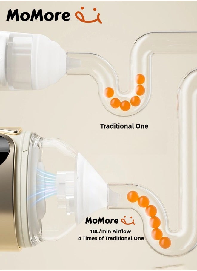 Momore Automatic Nasal Aspirator Vacuum Cleaner For Infant With 3 Silicone Tips  - Image 5