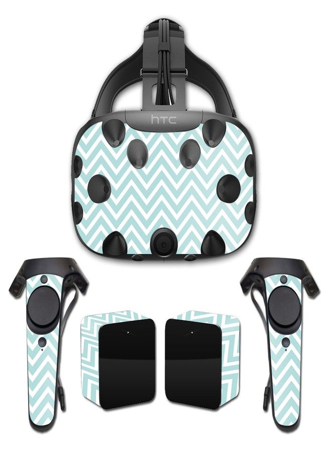 MIGHTY SKINS MightySkins Skin Compatible with HTC Vive Full Coverage - Aqua Chevron | Protective, Durable, and Unique Vinyl Decal wrap Cover | Easy to Apply, Remove, and Change Styles | Made in The USA - Image 2