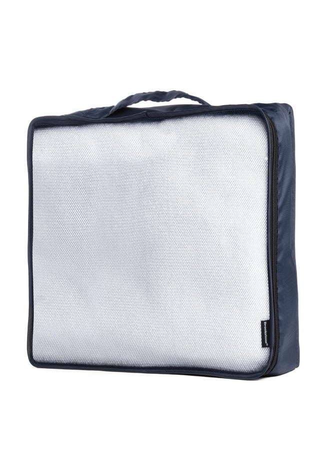 بروكستون مجموعة مكعبات التعبئة من بروكستون، 4 قطع، منظم أمتعة وملابس وحقيبة أحذية، مستلزمات السفر، لون كحلي - Image 4