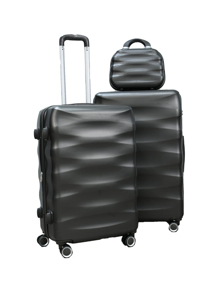 مورانو طقم حقائب سفر مورانو 5 قطع بعجلات مقاس 30/26/22/18/14  بوصة ( رمادي غامق) - Image 3