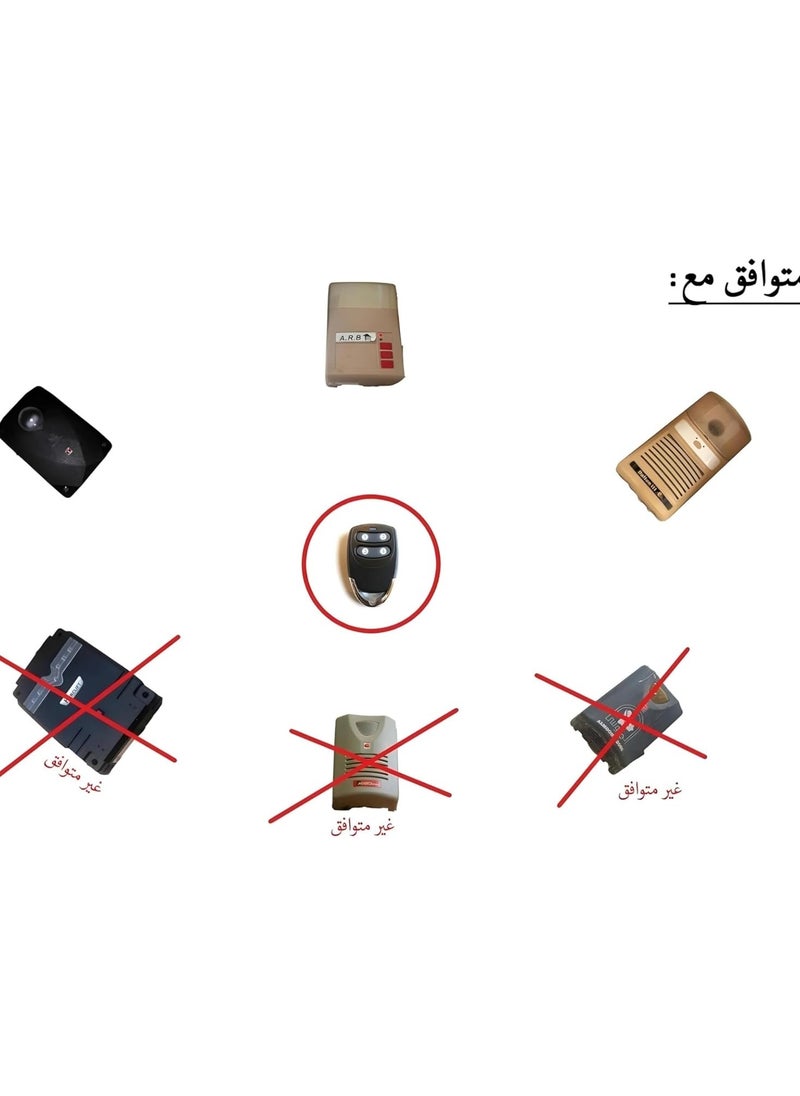 ماركة غير محددة أنفال دالتون 3 باب المرآب رول التحكم عن بعد 433.92 ميجا هرتز  - Image 2