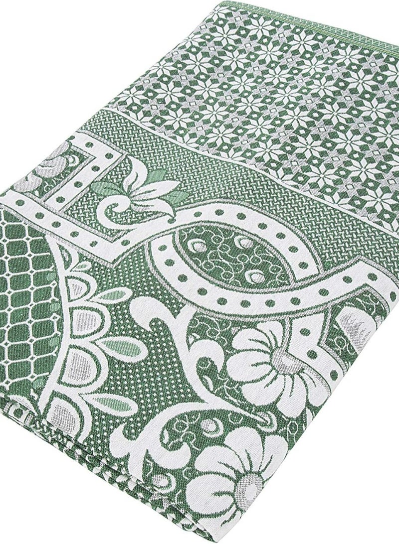 Soft cotton bed cover for a large double bed, suitable for spring and autumn, green color - for brides and gifts