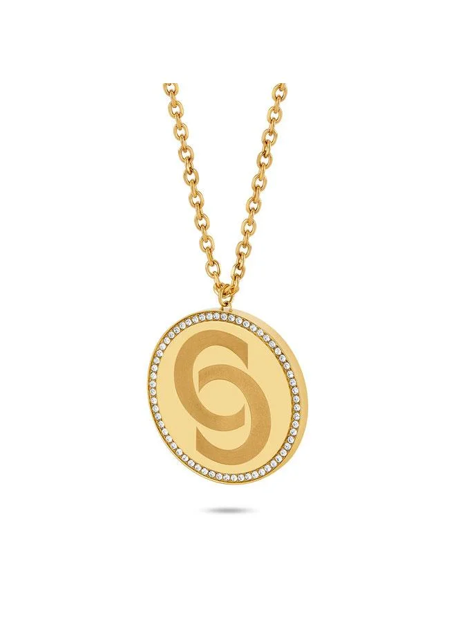 CERRUTI 1881 Ines Gold Plated Stainless Steel Necklace for Women 700mm
