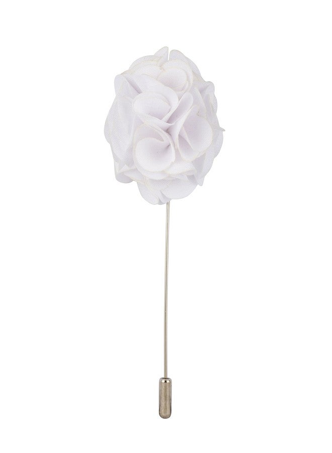 Knighthood Lapel Pin For Men White Bunch Flower Lapel Pin Brooch White Boutonniere Pin with Gift Box Suit Wedding Groom - Image 1
