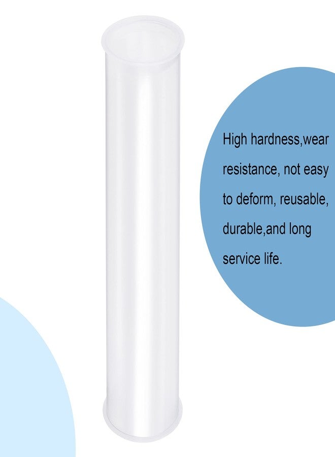 MECCANIXITY Clear Storage Tube 1 5/8"x7.5"(41mmx190mm) Lightweight for Bead Containers, Craft, DIY with White Caps 5 Pack - Image 4