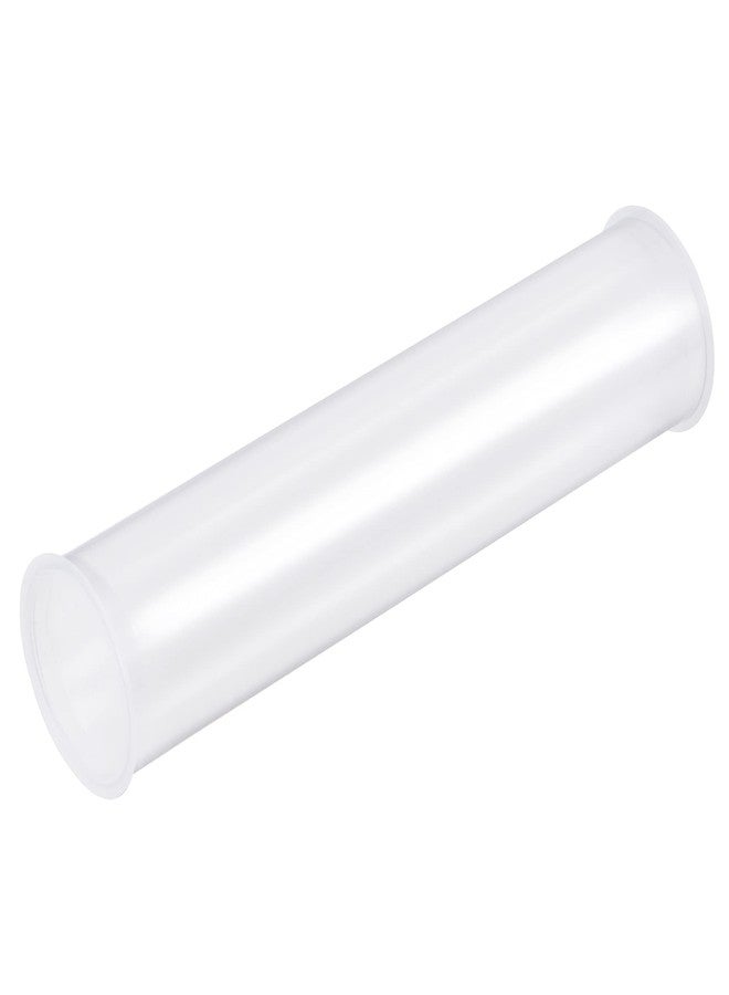 MECCANIXITY Clear Storage Tube 1 5/8"x7.5"(41mmx190mm) Lightweight for Bead Containers, Craft, DIY with White Caps 5 Pack - Image 1