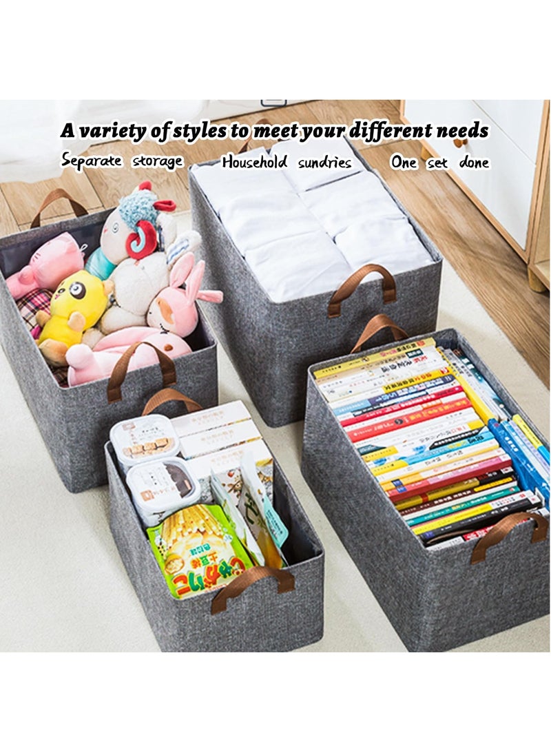 Generic 3Pcs Storage Basket Shelf Storage Basket Wardrobe Organization Box Wardrobe Storage Box Organization Storage Box Household Clothes Storage Artifact Foldable (Yellow)  - Image 5