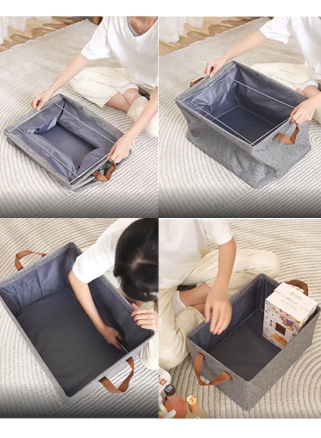 3Pcs Storage Basket Shelf Storage Basket Wardrobe Organization Box Wardrobe Storage Box Organization Storage Box Household Clothes Storage Artifact Foldable (Yellow)