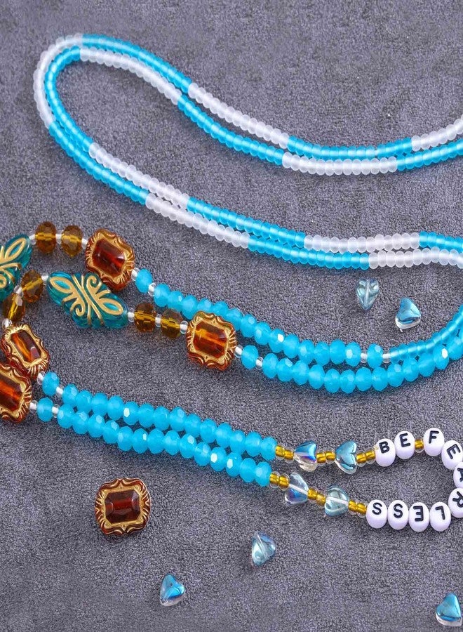 ELABEST Handmade Tie on Waist Beads 60inch African Adjustable Belly Beads Non Stretch Women Waist Jewelry (Blue A) - Image 3