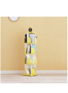 Rotating Bookshelf, Small Corner Bookshelf for Small Space, 360 Display 4 Tier Floor Standing Bookcase Storage Rack, Book Shelf Organizer for Bedroom, Living Room
