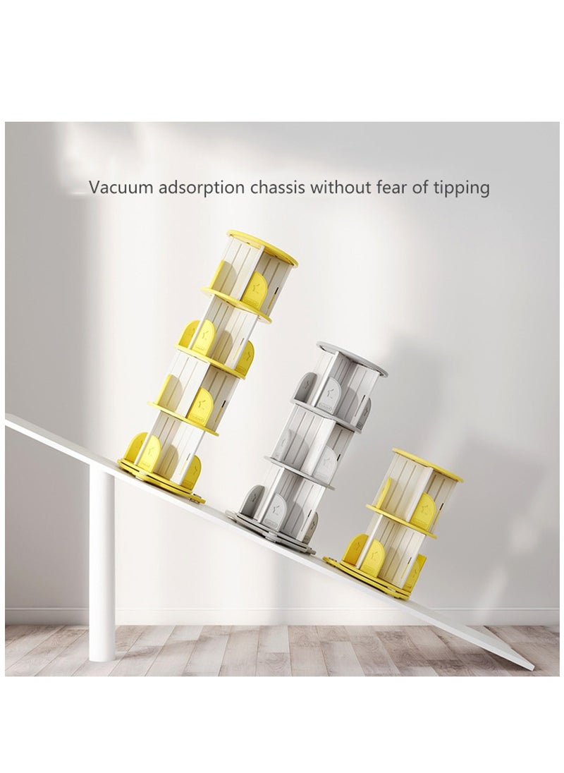 Arabest - Rotating Bookshelf, Small Corner Bookshelf for Small Space, 360 Display 4 Tier Floor Standing Bookcase Storage Rack, Book Shelf Organizer for Bedroom, Living Room - Image 1
