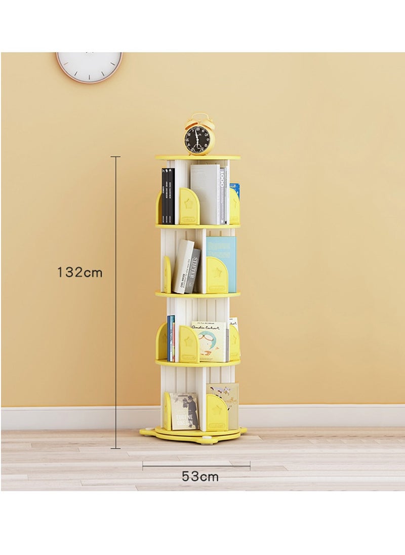 Arabest - Rotating Bookshelf, Small Corner Bookshelf for Small Space, 360 Display 4 Tier Floor Standing Bookcase Storage Rack, Book Shelf Organizer for Bedroom, Living Room - Image 1