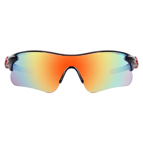Dervin Non Polarized Oversized Sports Sunglasses for Men Women, Outdoor Cricket Cycling Hiking Fishing Sunglasses (Multicolor) - Image 2