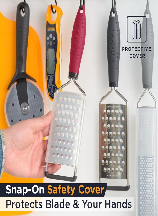 Deiss PRO Coarse Grater & Hand Held Cheese Grater - Sharp Stainless Steel Blades, Non-Slip Handle, Small Cheese Grater for Kitchen, Shredder, Dishwasher Safe - Image 5