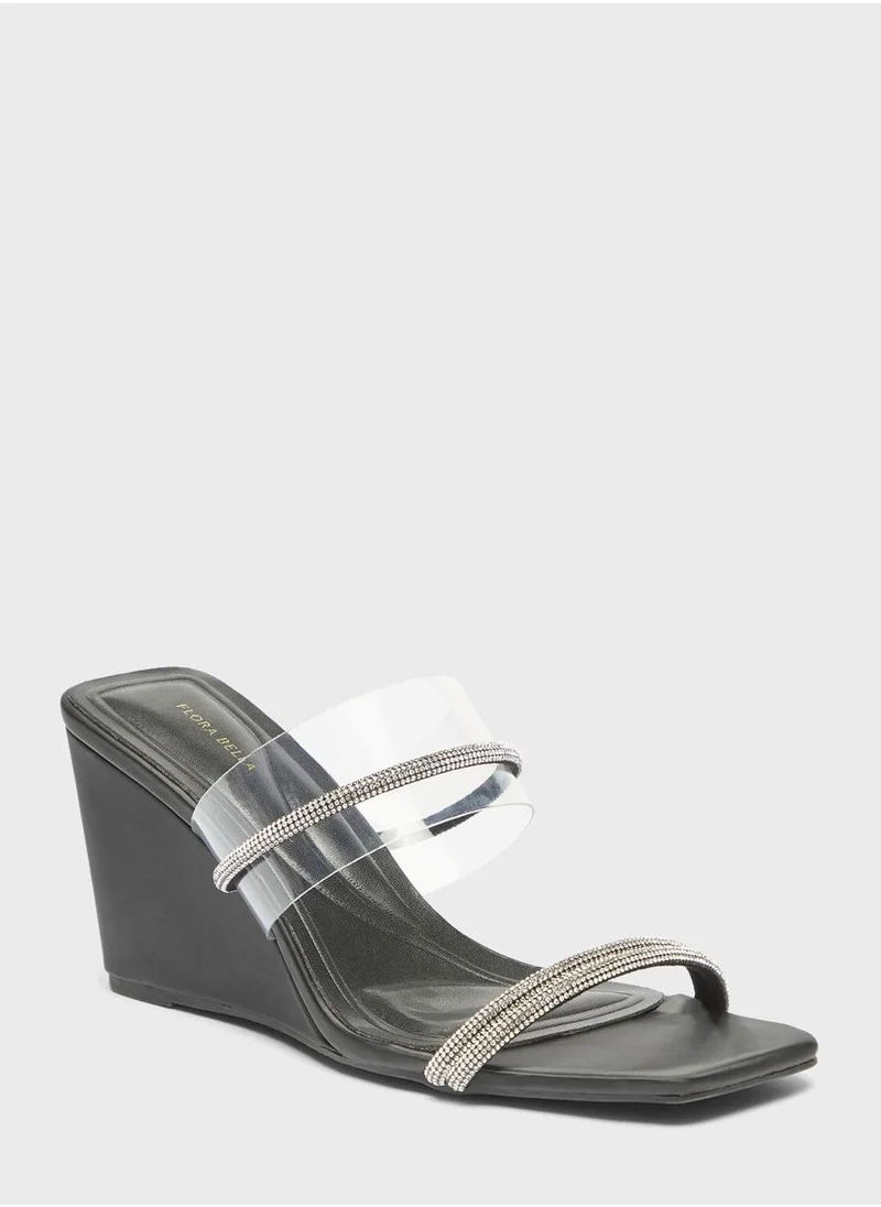 shoexpress Double Strap Wedge Sandals