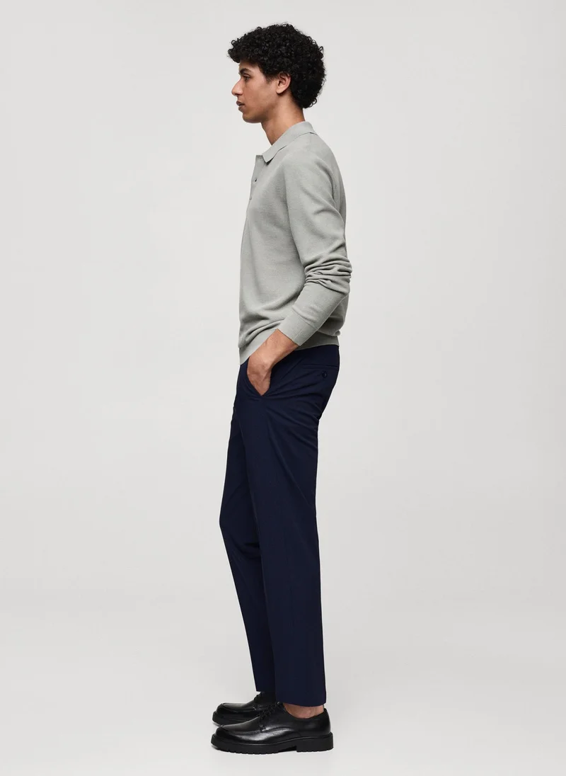 Mango Man  Slim Fit Stretch Trousers for Men | Best Price UAE