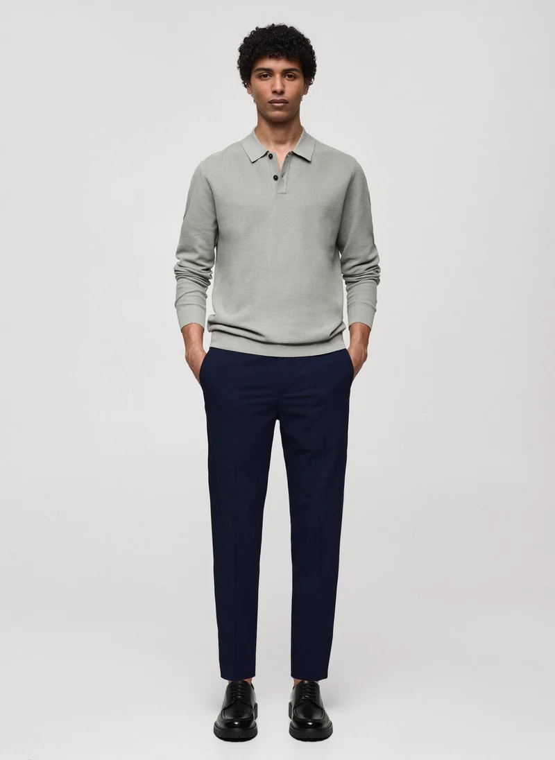 Mango Man  Slim Fit Stretch Trousers for Men | Best Price UAE