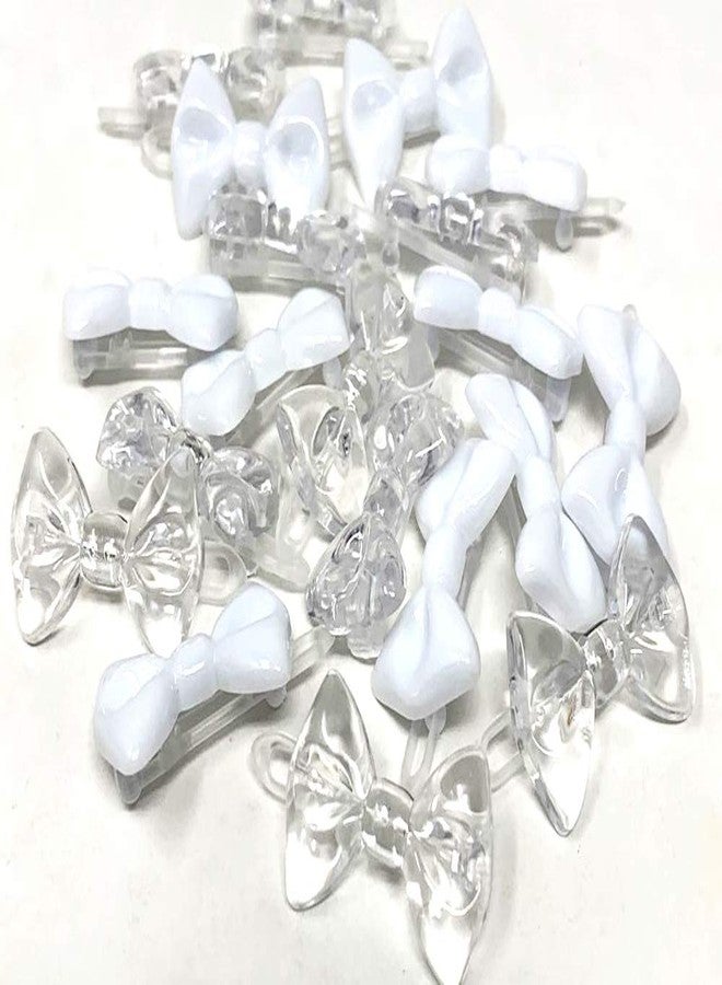 Tara Girls Self Hinge Multi Design Plastic Bow Hair Barrettes Selection Pack Of 2 (BR31) - Image 2