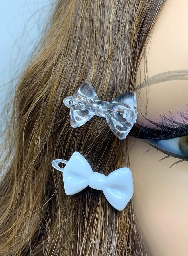 Tara Girls Self Hinge Multi Design Plastic Bow Hair Barrettes Selection Pack Of 2 (BR31) - Image 5