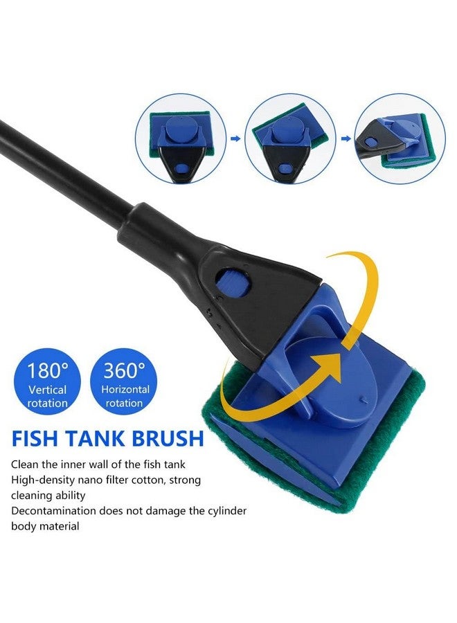 VAYINATO Petzlifeworld 5 in 1 Aquarium Cleaning and Maintenance Kit (Fish Net, Plant Fork, Cleaning Sponge, Gravel Rake, Algae Scraper) - Image 2