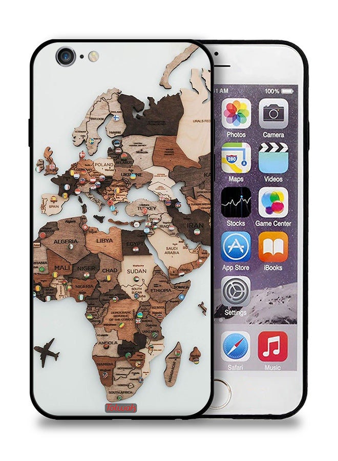 Tolwak Apple iPhone 6/6s Plus Protective Case World Map Art - Image 1